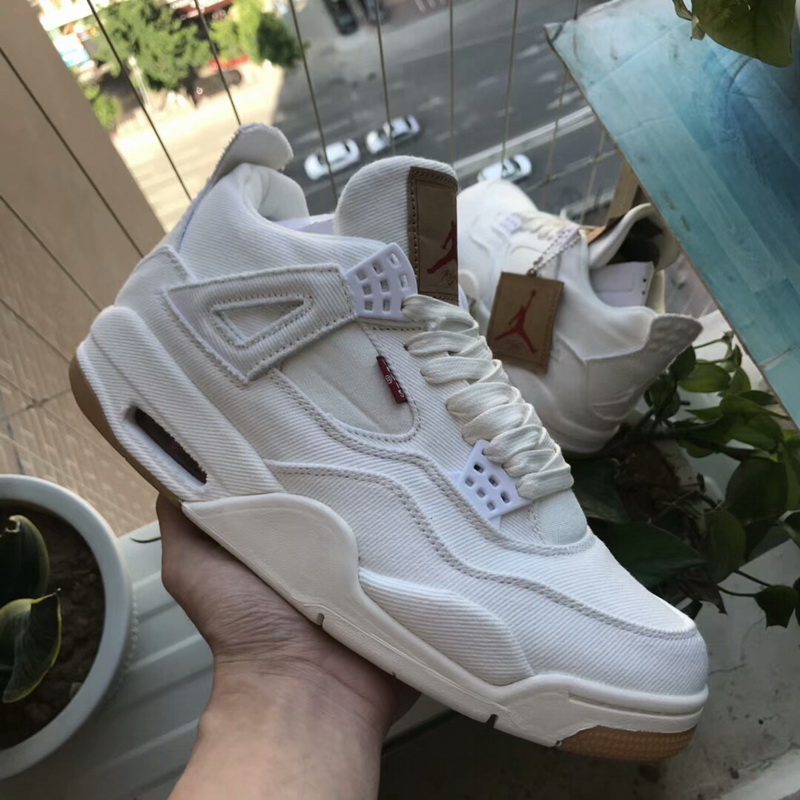 Authentic Air Jordan 4 X Levis NGR White